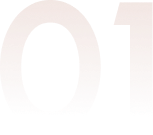 Number 01 in bold minimal typography on dark background